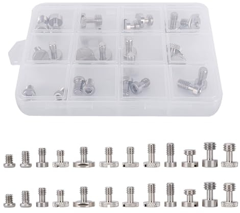 NICEYRIG 24PCS Camera Screws Viti per Telecamera,Camera Screw Set di Viti (1/4, 3/8) per Accessori per Fotocamere