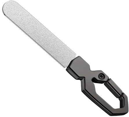 Metall Nagelfeile - Premium Edelstahl Maniküre Werkzeug, Doppelseitiger Fingernagel Shaper | Effektiver glatter Schmirgel, feine Körnung mit ergonomischem Griff für Nageltrimmen Fellpflege