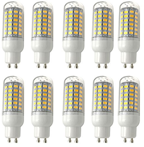Aoxdi 10 Stück GU10 10W LED Mais Leuchtmittel Birnen, Warmweiß, GU10 LED 10W Mais Licht Lampen 69 SMD 5730 Energiespar Lampe, AC220-240V