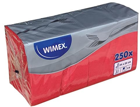 SWS-Schüler Servietten 2-lagig, 24 x 24 cm rot [250 Stück]