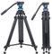 SIRUI Vídeo Trípode SH15, 155cm Trípode de Vídeo para Cámara con Cabezal Fluido, Aluminio Vídeo Trípode de Viaje Duradero para Videocámara, Base Panorámica de 360°, Carga Máxima 10KG