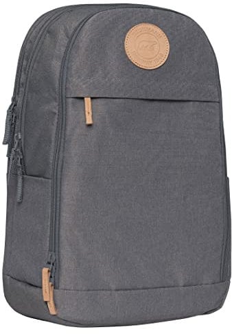 Beckmann, Rucksack Urban Grey, für Schule Uni Arbeit Freizeit, mit extra Laptopraum, 30L, Grey