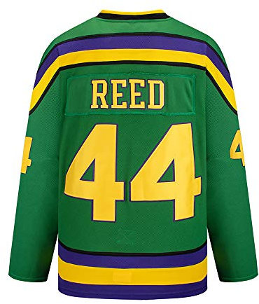 Gmjay Reed # 44 Mighty Ducks Eishockey Jersey Movie Hockey Grün Genähtes Alphanumerisches S-XXXL,XXXL