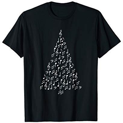 Musik Weihnachten- Weihnachtsbaum aus Noten für Musikfans T-Shirt
