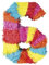 Party Factory – Pinata Geburtstagsdeko für Kinder zum Befüllen & aufhängen – Bunte Schlag-Piñata als Party Deko in 50x35x8 cm für Kindergeburtstag & Mottopartys – Partyspiel Pinjata mit der Zahl 6