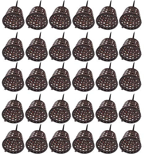 GOODGDN Outil De Bonsaï avec Couvercle, Bonsaï avec Couvercle Boîte D'engrais, 30 pcs Boîte Engrais Organique Epandeur Plastique pour Panier Rangement pour Plantes en Pot