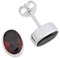 Ohrstecker 925 Silber Granat roter Stein Edelstein Ohrringe echt Silber Damen Sterling Silber Stecker Geschenk(MOS-040-52)