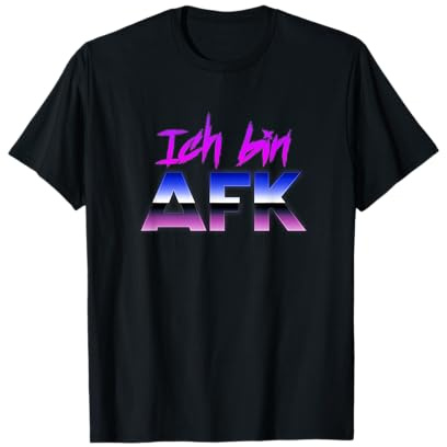 Ich bin AFK - Retro Chrome Games Controller Gaming Zocken T-Shirt