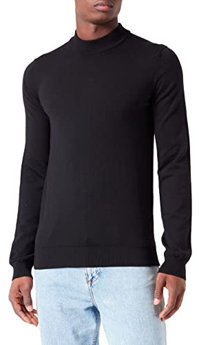 HUGO San Matteo-m Sweater, Noir 1, M Homme