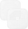 2 Pcs Silicone Sink Strainer, Shower Drain Cover with Sucker, Hair Catcher for Bathtub, Kitchen, Bathroom (white)