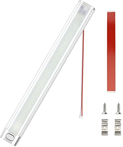 120 LED Barra Luminosa a LED Luce Notturna LED Auto Iuminazione Interna 12V-85V Barra Lampada Illuminazione Universale con Interruttore per Auto, Camion, Camper, Furgone, Roulotte, Barca