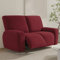 FANSU Stretchhusse für Relaxsessel Komplett Sesselschoner für Recliner Chair, Einfarbig Sesselbezug mit Taschen Wohnzimmer Elastisch Bezug für Fernsehsessel (Rot, 2 Sitzer)