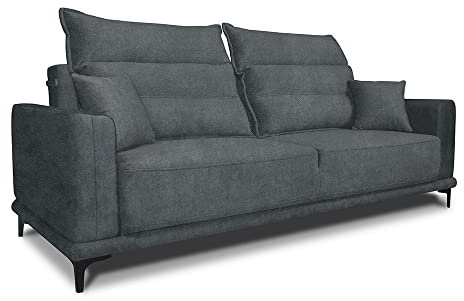 VitaliSpa Sofa Caprioli, Schlafcouch, Anthrazit, 236 cm