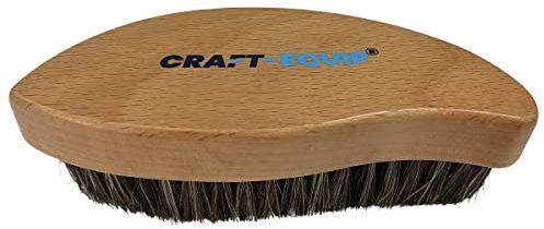 Craft-Equip Rosshaar Lederbürste zur schonenden und gründlichen Reinigung von Leder, Textil und Polstern