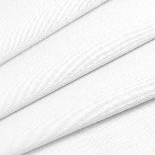 Stoff aus 100 % Baumwolle, einfarbig, weiß, für Bastelarbeiten, Quilten, Bettwäsche, Wimpelkette, gewebtes Kaliko-Abstandsmaterial (150 cm breit, 3 m)