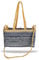 Banzaii Bolsa de verano para mujer, bolso bandolera colorido, bolso de hombro bohemio de paja para el mar, tejido a mano Ibiza Azul Oscuro