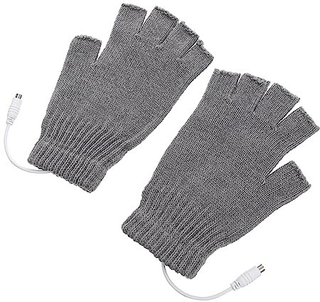 Toddmomy 1 Paar Usb Beheizbare Handschuhe Usb Warme Handschuhe Ski Schnee Wärmer Fäustlinge Skihandschuhe Ladehandschuhe Halbfingerhandschuhe Für Damen Garn Elektrisch Muschelschale Heizung