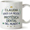 MUGFFINS Tazas Personalizadas para PROTÉSICA DENTAL mujer - En Español - Mejor del Mundo - 11 oz / 330 ml - Regalo Personalizable original y divertido