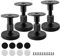 GEBAUM 4 pièces Pieds Reglable pour Meuble de 47 à 64 mm, Extensibles avec écrous de Connexion, Percés ou Auto-adhésifs, Silencieux et Respectueux du Sol, pour Pied de Meuble ou d'équipements
