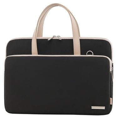 Aliuciku Sacoche pour Ordinateur Portable Sac À Main pour Documents 13 14 15.6 16 Pouces Sac De Travail pour Hommes Et Femmes (Color : Black, Size : 13-14 inch)