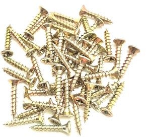 50 Pcs Wood Screws Double Countersunk General Purpose (3.5mm x 20mm)