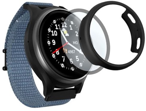 ANIO Protector Case 6 Kinderuhr, Displayschutz vor Kratzern, Stößen & Beschädigungen, Schutzhülle & Schutzfolie, Kinderleichte Montage, Volle Touchscreen-Funktionalität, Schwarz