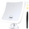 MIYADIVA Specchio ingranditore con luce, specchio ingranditore 20x specchio cosmetico con illuminazione, specchio ingranditore a 360° con ventosa, specchio ingranditore regolabile con luce tricolore