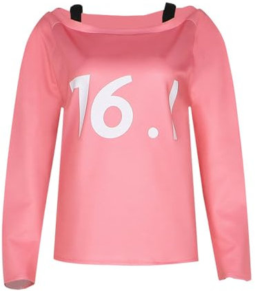 Anime Chainsaw Man Cosplay Costume Cos Makima Power Pink T-Shirt Halloween Suit For Girls (Pink, XX-Large)