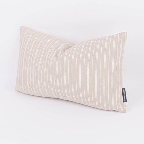 SCHÖNER LEBEN. Kissenhülle Basic Stripe Streifen Natur div. Größen, Größe:30x50cm (HxB)