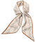 GIMIRO Écharpe en Satin, 148 x 13 cm, Motif Géométrique Damier, Double Couche, Polyester, Marron et Blanc (Floral rose pâle)
