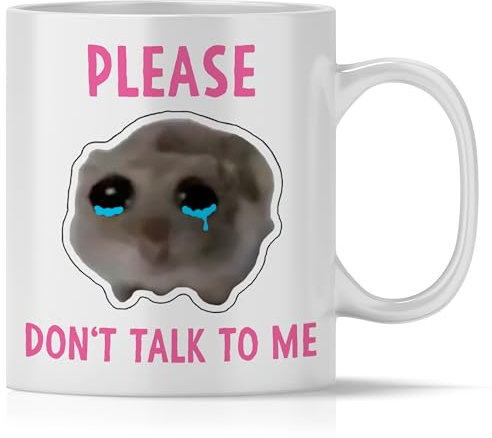 mindmonkeys® Sad Hamster Meme Lustige Tassen Hamsti Lustige Sprüche Tasse | Dont talk to me | Keramik 300 ml