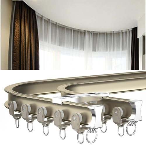 Binario Tende Soffitto In Plastica, Pieghevole for Finestre Piatte E Curve, Binario Tende Soffitto, for Montaggio A Parete/Soffitto, Può Essere Piegato Manualmente, for Finestre A L E A U (Color : Ch