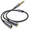 Avigers 3.5mm Headphone Jack to Dual Headphone Jack Audio Splitter, Extension Cable Y Splitter for iPhone, Samsung, iPad, Tablet, Laptop
