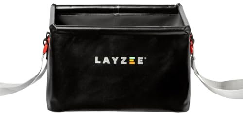 LAYZEE Bassine pliable de camping - 12 l - Couleur : noir - Pour la vaisselle en camping - Lavabo - Seau