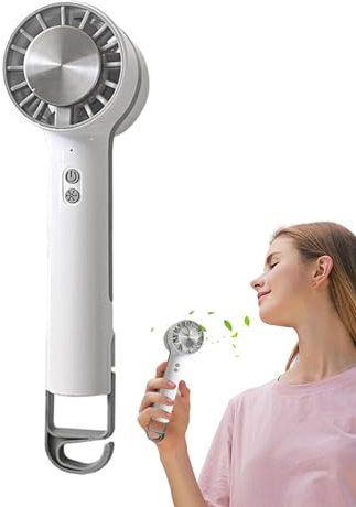 Ventilador de aire acondicionado portátil - Ventilador de mano recargable por USB | Ventilador de mano compacto, ventilador enfriador de hielo, ventilador portátil, ventilador de aire acondicionado