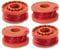 Strimmer Spool Line Compatible with Worx,Ø1.65mm 3 meters,4 Spools Replacement for 20V Worx Grass Trimmers WG180 /WG163/ WG175,Spool Line Grass Strimmer Line