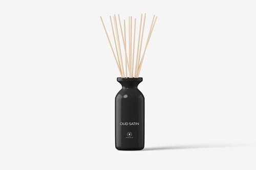 BOHORIA® Premium Raumduft Oud Satin Duftstäbchen Lufterfrischer Diffuser (100ml, Oud Satin)