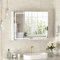 VOWNER Armoire Miroir de Salle de Bain, Armoire de Toilette avec Anti-buée, LED Blanc Froid/Chaud/Neutre, Armoire de Rangement Toilettes avec Étagères Réglables, (80 x 60 x 12.7 cm)