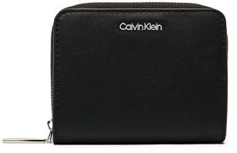 Calvin Klein Damen Ck Must Md Zip Around W/Flap Lv04F1029G Geldbörsen, Black (Black)