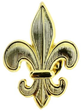 Clj Charles Le Jeune Pin's Fleur De Lys - Doré Brillant - Royauté Française - Royal - qualité de finition - Epingle - Broche - Badge - ROYAL-FLEUR-LYS