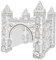 CIYODO 1 Satz Papierschloss Ausmalpuzzle selber Machen Einfärben von 3D-Burgen Malpapier 3D-Puzzle DIY Malpuzzle Papier Burg 3D Papier färbung DIY 3D-Schlosszeichnung Weiß