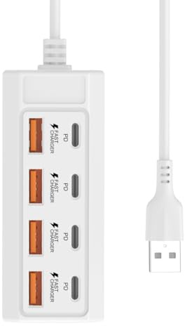 8 in 1 USB HUB 25W Schnelllade-Steckdose-Adapter Docking Stationen USB-Splitter-Konverter USB-Erweiterungssteckdose