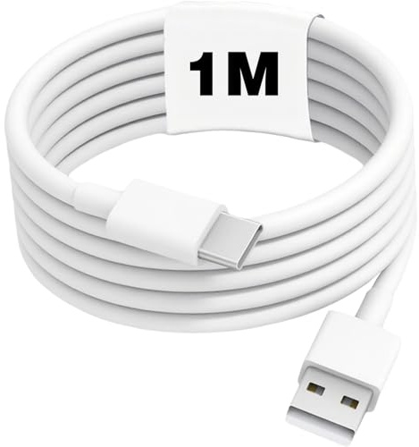Schnelles USB A auf USB C Kabel 1M Tragbares Bluetooth Lautsprecher Ladekabel Kompatibel Sony LinkBuds Lautsprecher SRS-XG300/XB13/23/33/XB100/XE200/XE300/RA3000/NS7/NB10 USBA auf Typ C Ladekabel weiß
