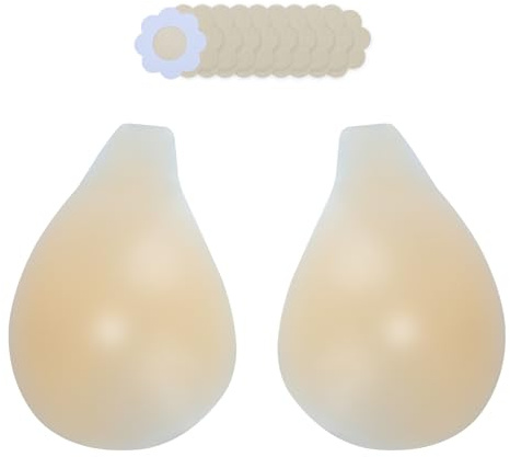 Syrads 1 Paire Push Up Cache Tétons en Silicone Adhésifs Réutilisables Cache Teton Femme Invisible en Silicone Nipple Cover