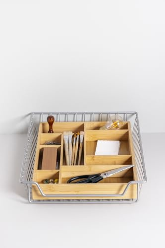 stauraum Schrankauszug Anthrazit Silber– Teleskopschublade Vollauszug Soft-Close – Breite 30–90 cm, 2 Höhen – Nachrüstbar, breitenverstellbar, einfache Montage – Made in Germany (Silber, 400/160)
