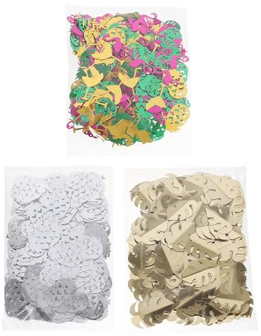 NOLITOY 3 Stück Sommerparty Konfetti aus Kunststoff Hawaii Luau Tischdekoration Vielseitiges Party Konfetti für Geburtstage und Feierlichkeiten
