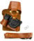 kinokoo PU Leather Camera Case Compatible for Sony A6300 A6400 A6000 and 16-50mm Lens - Brown