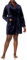 Amazon Essentials Vestaglia in Pile Ai Media Lunghezza (Taglie Forti Disponibili) Donna, Blu Marino, XXL
