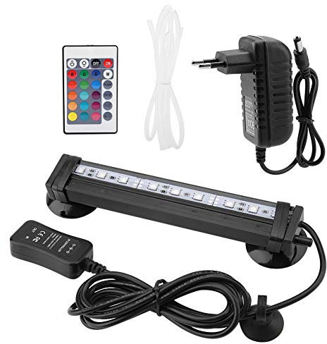 Aquarium Beleuchtung RGB LED Aquariumbeleuchtung Aquarium Bubble Light IP68 Wasserdichtes Aquarium Tauch Licht Unterwasser LED Lampe mit 24 key Fernbedienung(16cm)