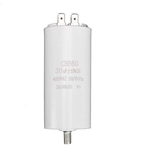 ICQUANZX 30UF CBB60 Condensateur moulé à double insertion (avec vis en bas) Moteur du condensateur Fonctionnement Démarrer condensateur Fréquence 50 / 60Hz 450VAC